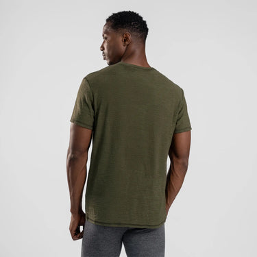 mens best lightweight crew neck tshirt color green