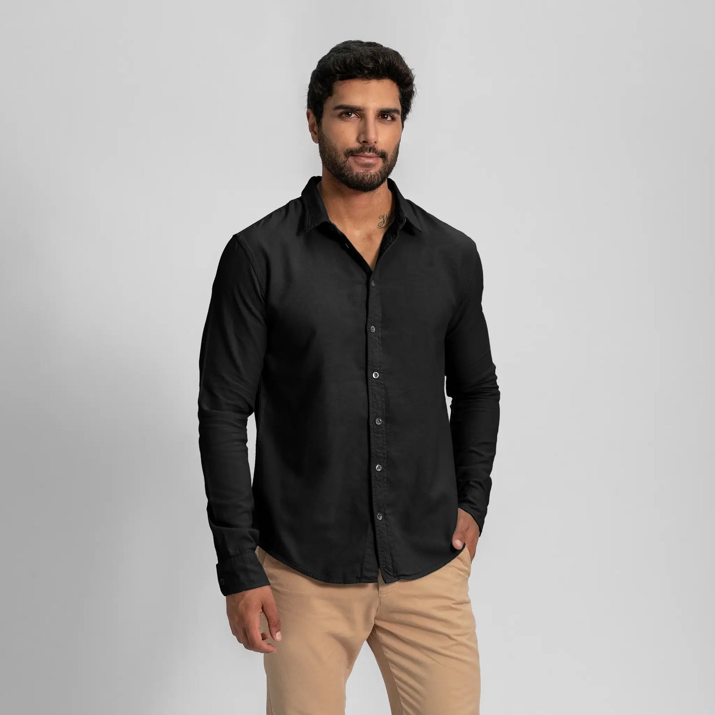 mens best lightweight lightweight oxford button up shirt color black
