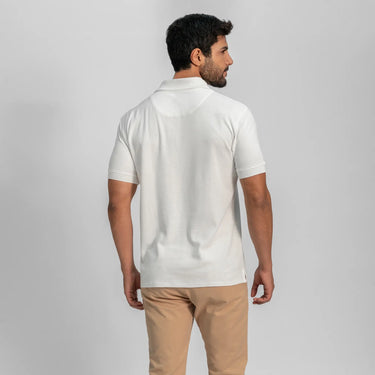 mens eco friendly lacoste pique polo shirt color white