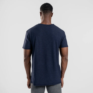 mens ecological tshirt crew neck color navy blue