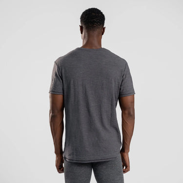 mens fast drying crew neck tshirt color gray