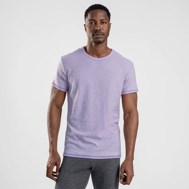 mens functional crew neck tshirt color lilac