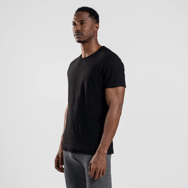 mens high performance crew neck tshirt color black