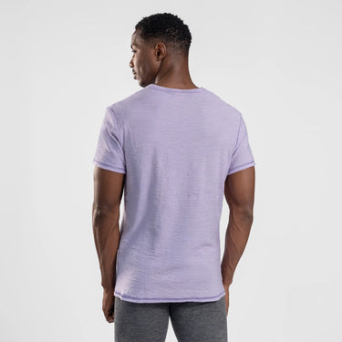 mens natural item crew neck tshirt color lilac