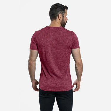 mens natural product crew neck tshirt color natural red