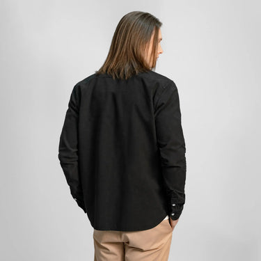 mens organic cotton classic shirt heavyweight color black