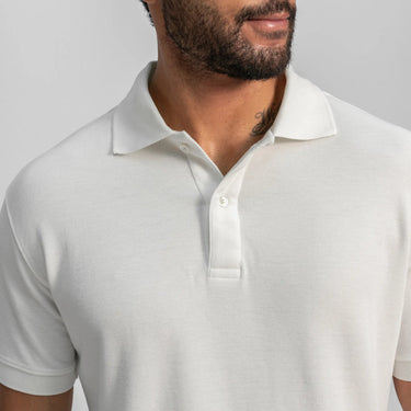 mens organic materials lacoste pique polo shirt color white