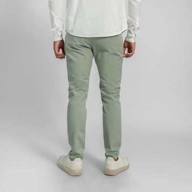 mens organic materials slim fit drill pants color aqua