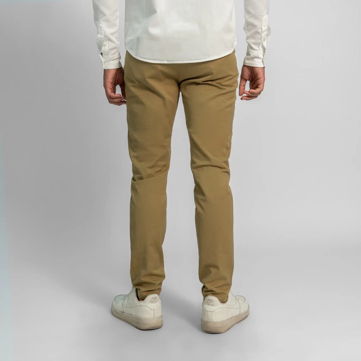 mens organic materials slim fit drill pants color light olive