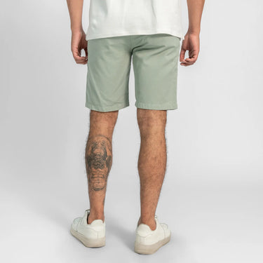 mens organic materials slim fit drill shorts color aqua