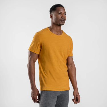 mens outdoor crew neck tshirt color gold