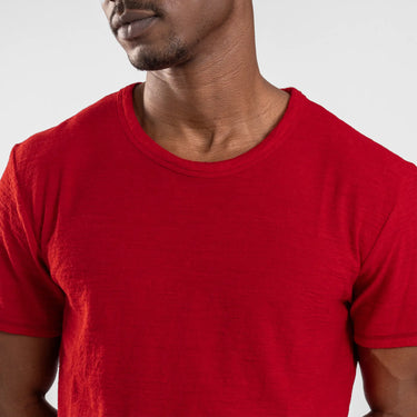 mens perfect travel crew neck tshirt color red
