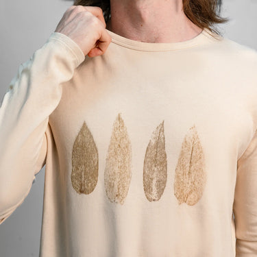 mens sustainable ecoprint long sleeve color ecoprint