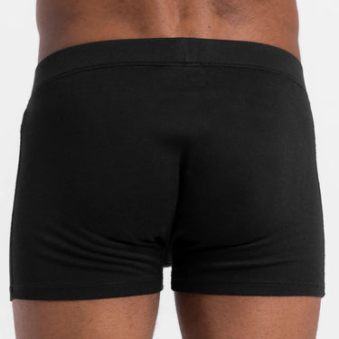 Men's Organic Pima Cotton Boxer Briefs color black