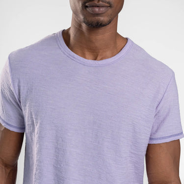 mens wind protection crew neck tshirt color lilac