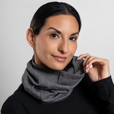 neck gaiter hypoallergenic ultralight color gray