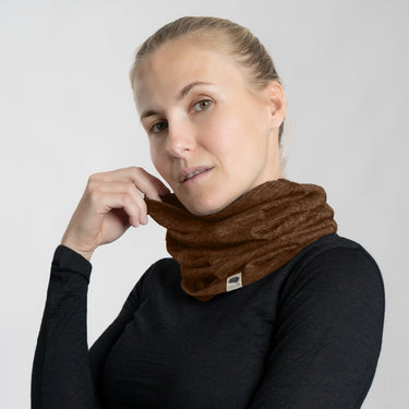 neck gaiter natural fiber ultralight color brown