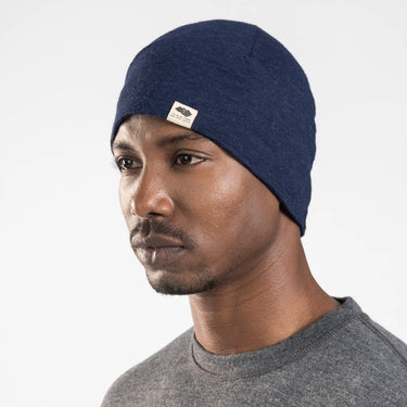 unisex adventure beanie color navy blue