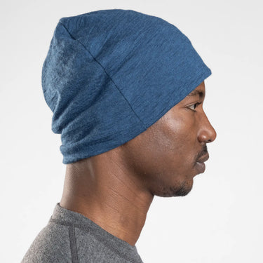 unisex eco friendly beanie color natural blue