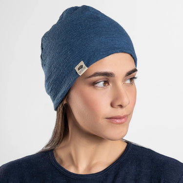 unisex natural product beanie color natural blue