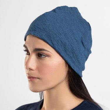 unisex temperature regulate beanie color natural blue