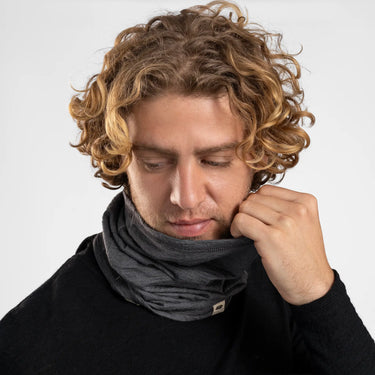 unisex thermal wool neck gaiter ultralight color gray