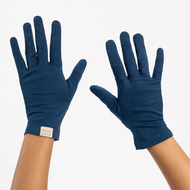 Unisex Organic Pima Cotton Gloves color natural blue