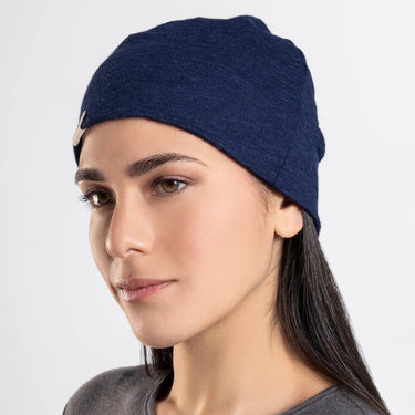 unisex versatile design beanie color navy blue
