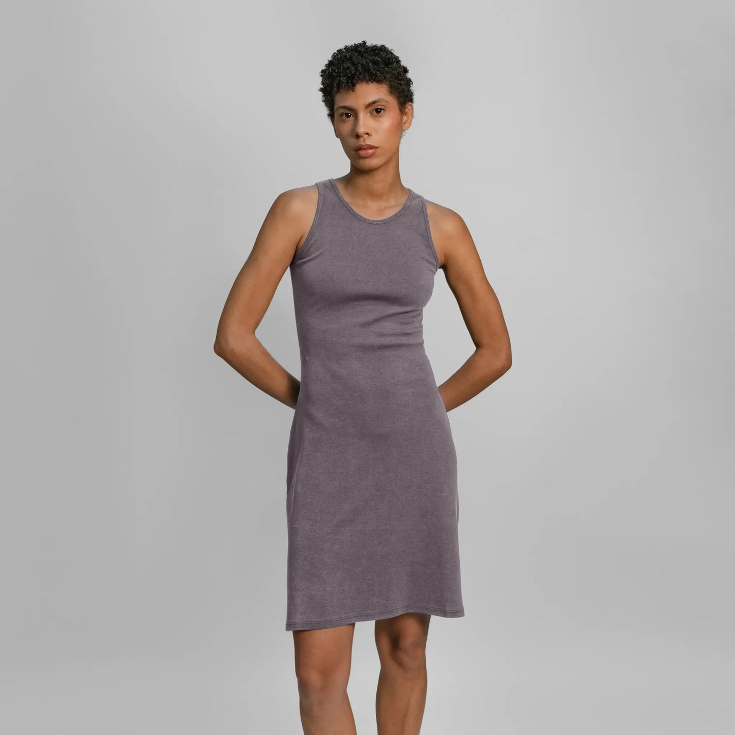 womens all natural bodycon dress color natural gray