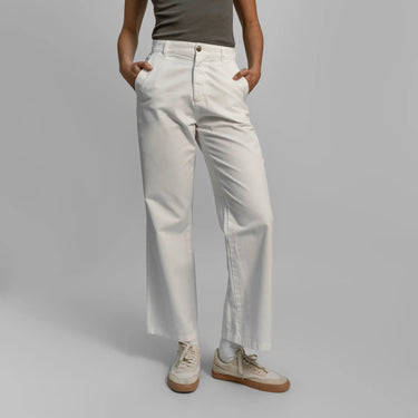 womens all natural chino pants color white