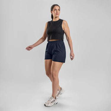 womens all natural shorts ultralight color navy blue