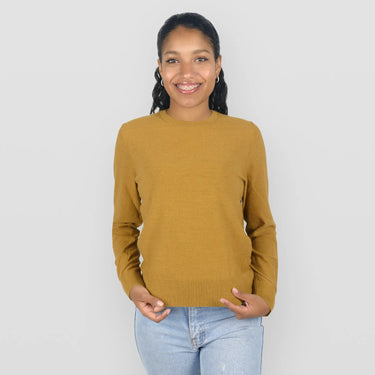 womens chemical free alpaca sweater color mustard yellow