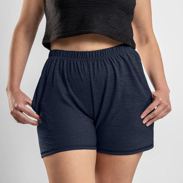 womens chemical free shorts ultralight color navy blue