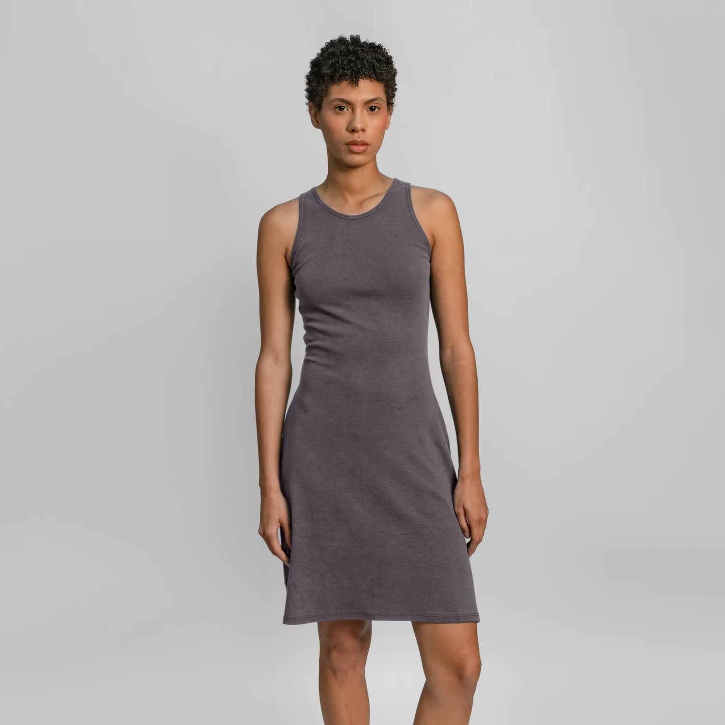 womens eco friendly bodycon dress color gray