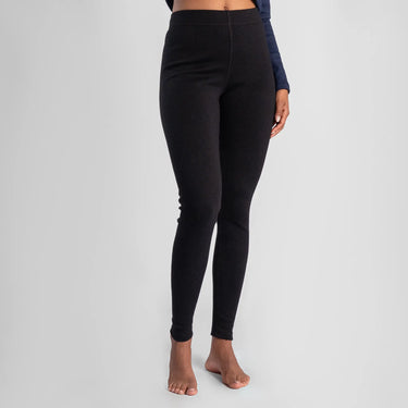 womens moisture wicking wool leggings midweight color black