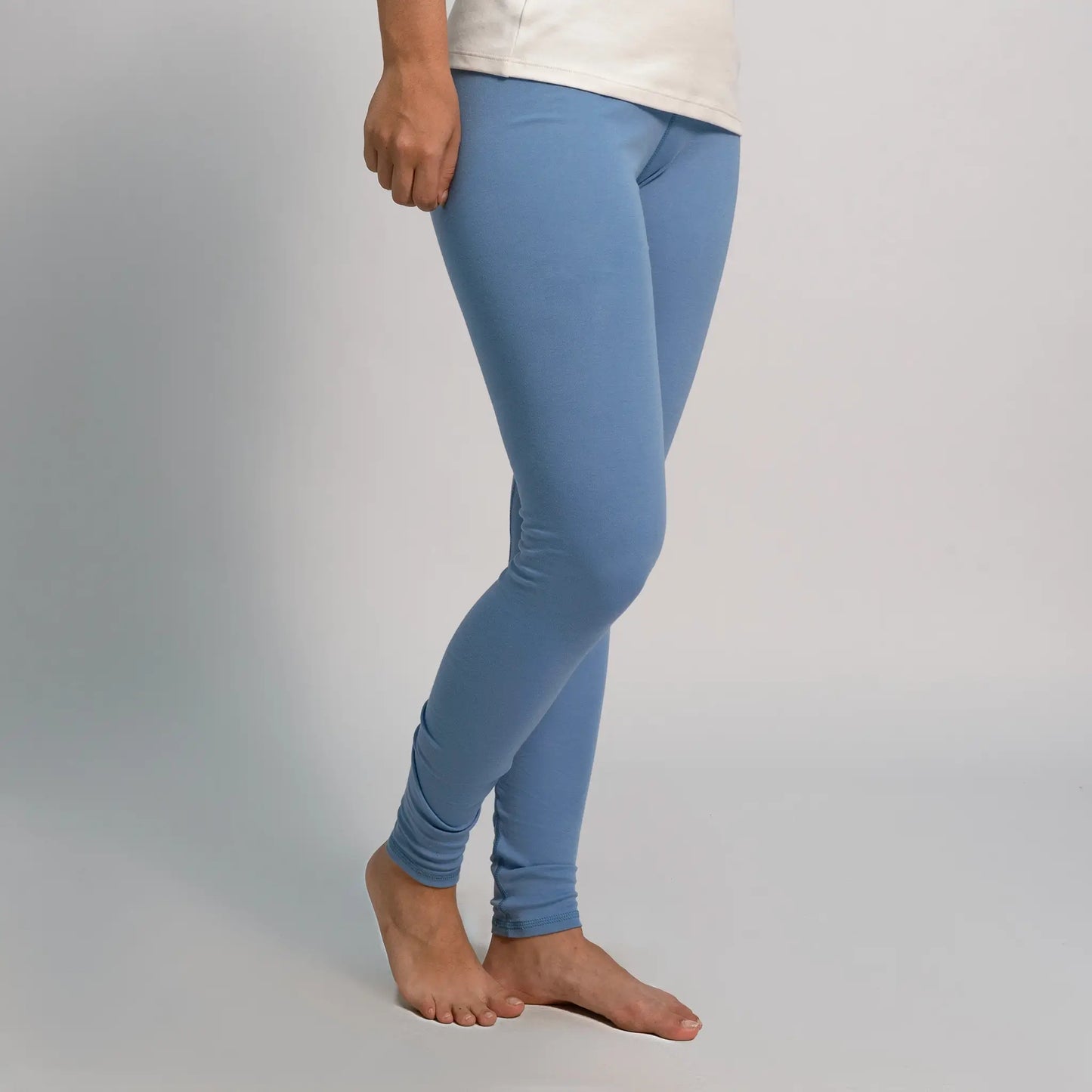 womens most comfortable leggings color sky blue