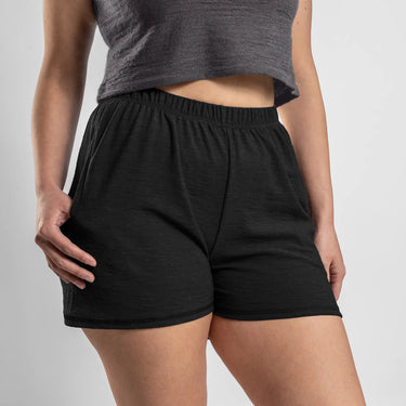womens natural fiber shorts ultralight color black