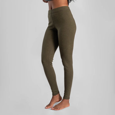 womens natural product wool leggings midweight color green
