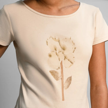 womens organic cotton fabric ecoprint uneck color ecoprint