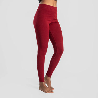 womens outdoor activities wool leggings midweight color maroon
