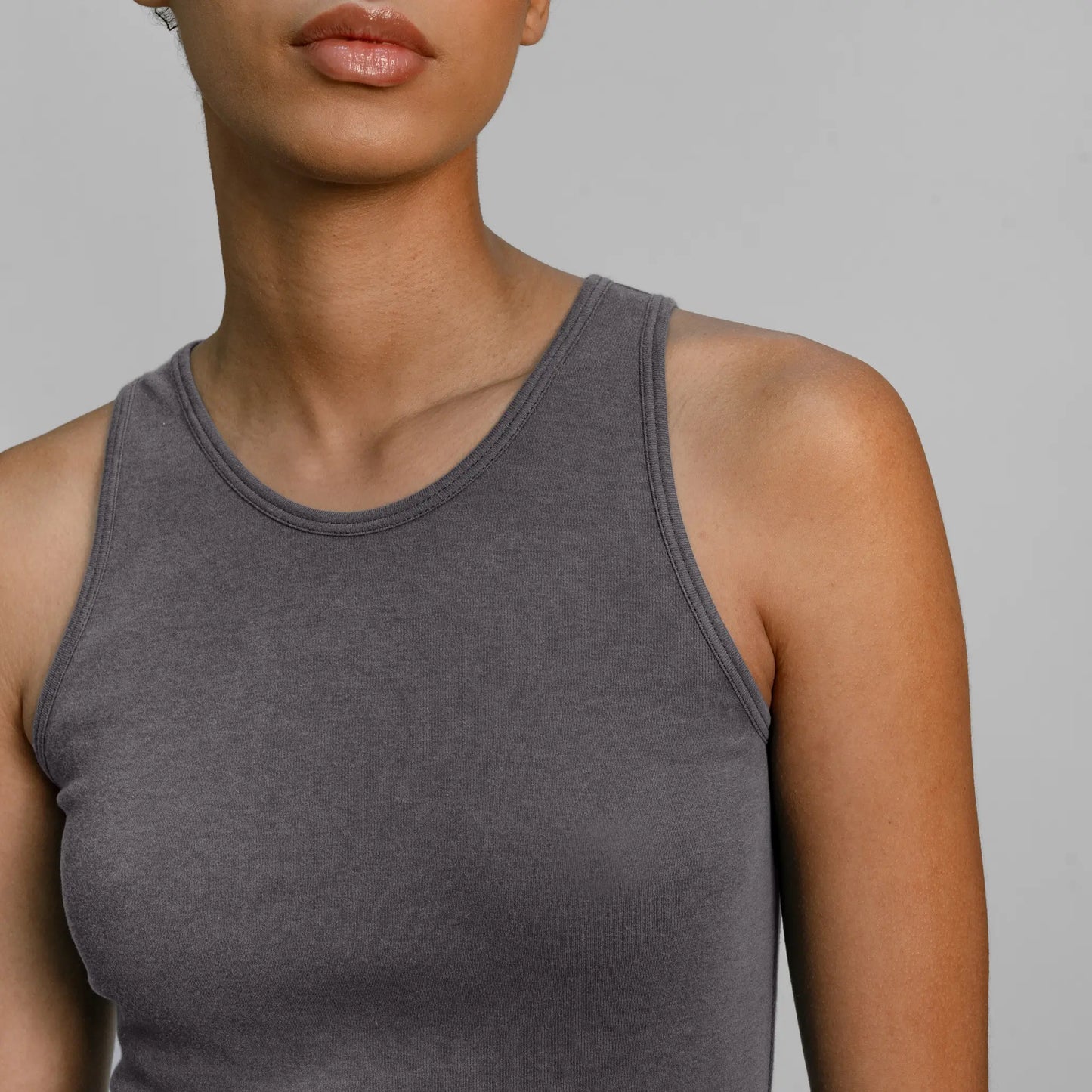 womens smooth pima cotton bodycon dress color gray
