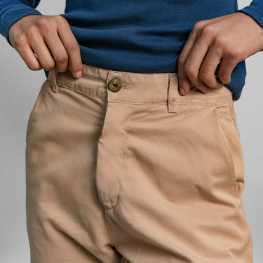 womens sustainable chino pants color beige