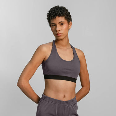 Women's Organic Pima Cotton Bralette color gray