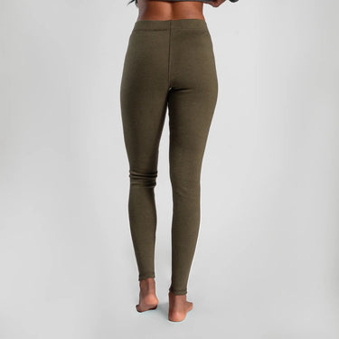 womens sustainable wool leggings midweight color green