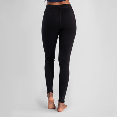 womens wind protection wool leggings midweight color black