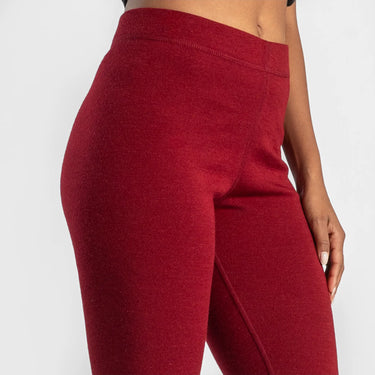 womens wind protection wool leggings midweight color maroon