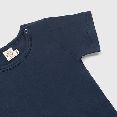 babys all occasions short sleeve bodysuit color navy blue