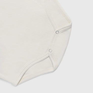 babys natural fiber short sleeve bodysuit color Undyed