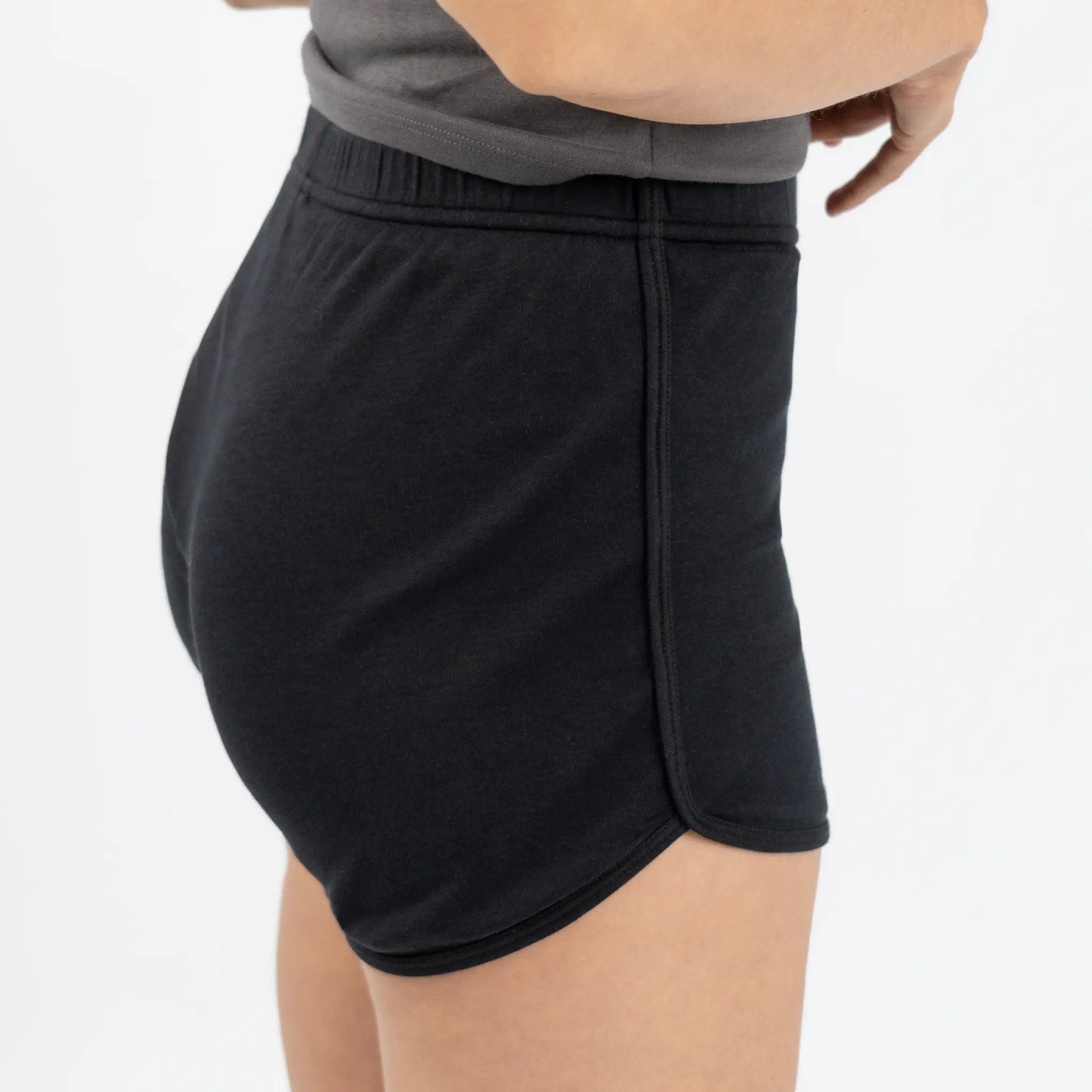 womens eco friendly shorts color black