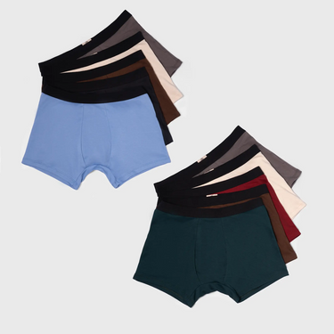 10 Pack Bundle - Men's Organic Pima Cotton Boxer Briefs cover 1